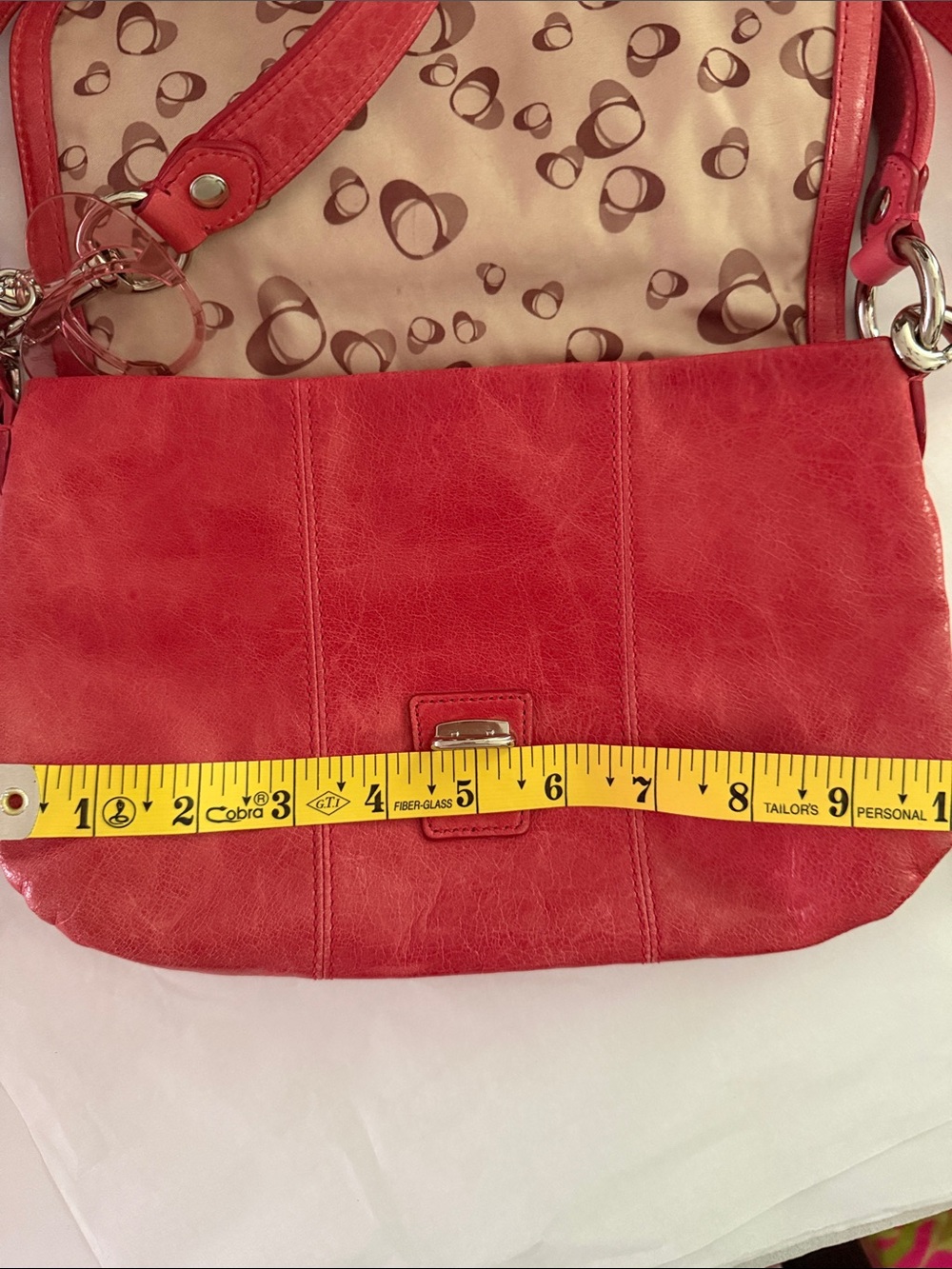 Coach Layla 18160- Camelia Leather- Crossbody or Shoulder Bag w Silver Hardware - Picture 8 of 10